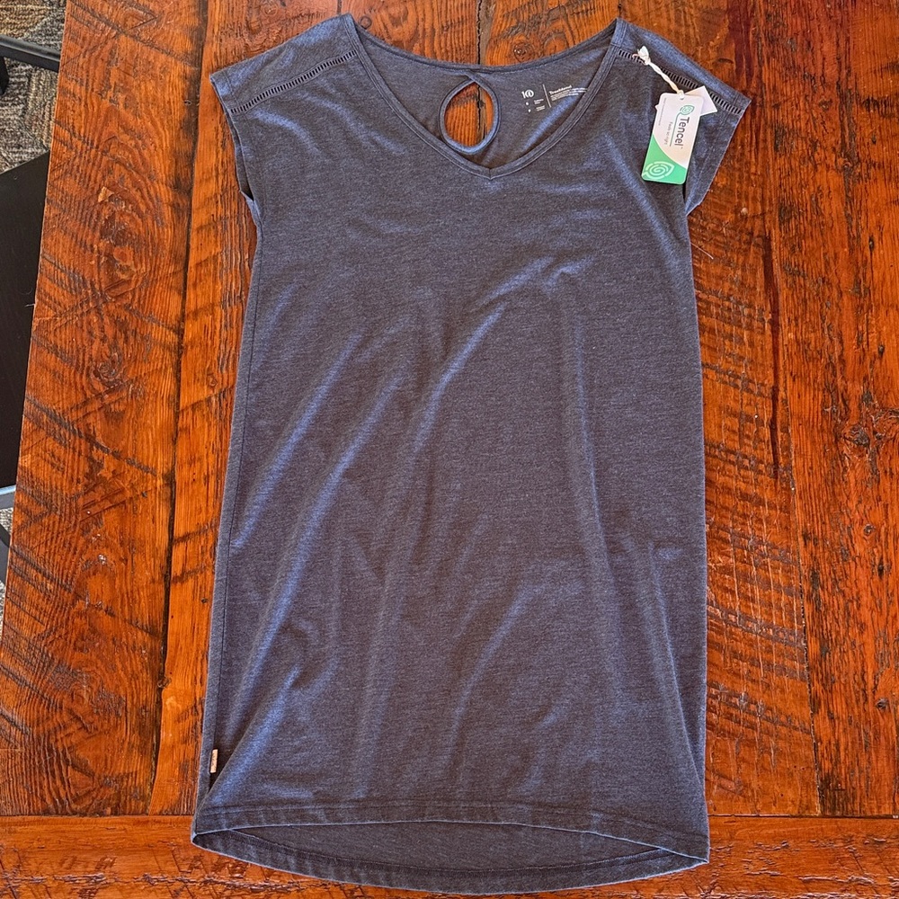 tentree bluish/gray V-Neck Tunic t-shirt dress
